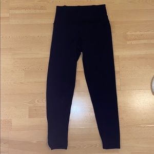 aerie black leggings with crisscross design